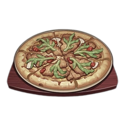 微妙な焼きキノコミートピザ