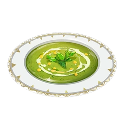 Sopa de menta y frijoles