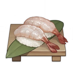 微妙な甘エビの握り寿司