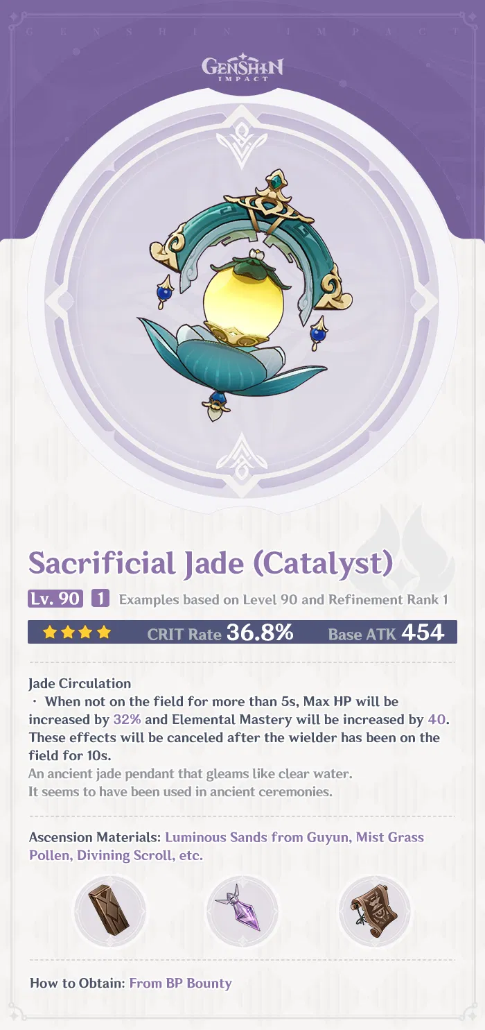 Sacrificial Jade - Genshin Impact - HoYoWiki